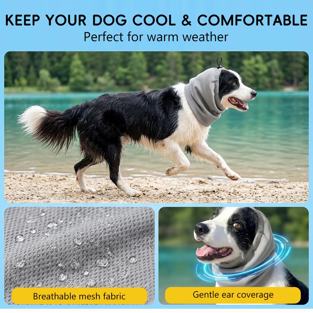 HASTHIP Dog Cooling Bandana Adjustable Cooling Neck Wrap L