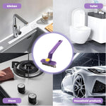 HASTHIP® 2in 1 Window Groove Cleaning Brush with Tong Tool, 360 ° Flexible Rotatable Narrow Cleaning Brush Corner Cleaning Brush Crevice Cleaning Brush for Kitchen, Balcony, Window, Car Upholstery