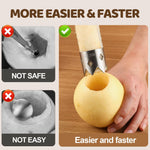 HASTHIP Red Bell Pepper Seed Corer for Fruits and Vegetables with Serrated Cylindrical Blade | 304 Stainless Steel 1 Pcs