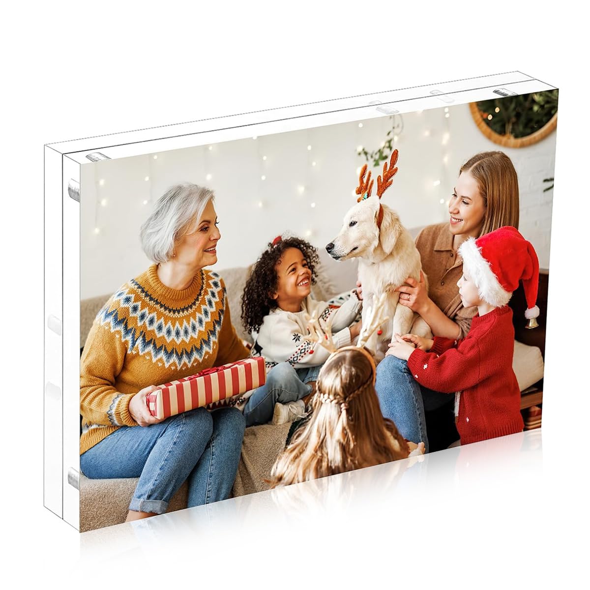 HASTHIP Acrylic Picture Frame 4x6 Inches for Desk Display with Magnetic Double Sided Design