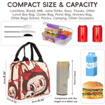 HASTHIP Lunch Bag for School and Office with Insulated Liner and Zipper | 23x13x20cm Portable Picnic Pouch