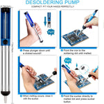 Soldering Iron Kit Electric Soldering Iron Set 60W 110V Adjustable Temperature Welding Tool with 5pcs Different Soldering Tips, Desoldering Pump, Soldering Iron Stand, Tweezers etc(15PCS)