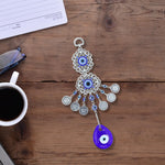 HASTHIP Evil Eye Hanging for Door and Wall Decoration with 38cm Raindrop Blue Resin | Home Protection Charm