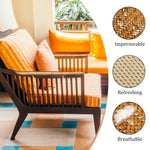 HASTHIP Office Chair Armrest Covers 10x45cm with Tie Up Design Natural Rattan for Summer Comfort | Rustic Dust Protection