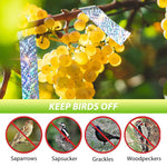 HASTHIP® 80M Bird Scare Tape Reflective - Multicolored Reflective Birds Repellent - Tapepigeon Repellent For Balcony - Garden Pigeon Scarer - Birds Deterrent Repellent Devices Tape(4.8cm*80m-2 Roll)