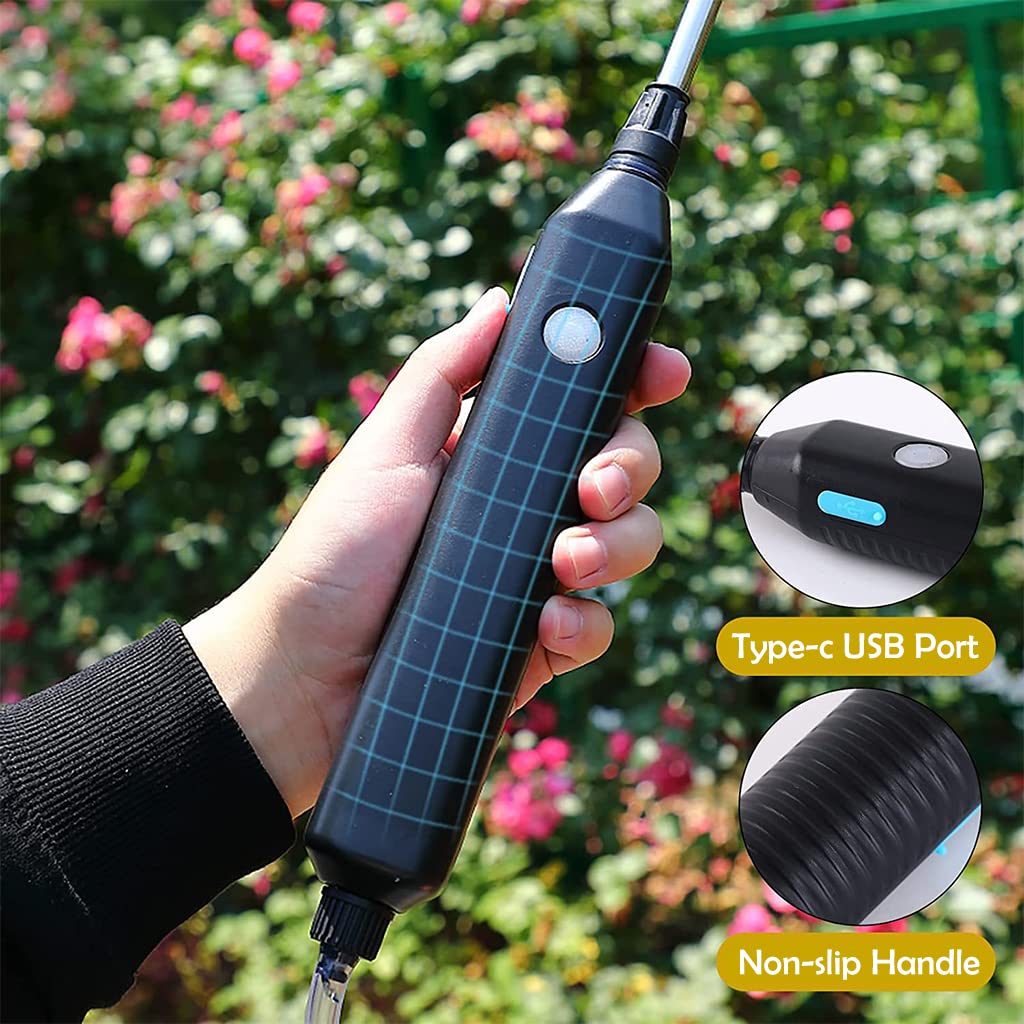 HASTHIP Electric Garden Sprayer for Agriculture with 12L Tank and Telescopic Wand | USB Rechargeable Pump with 4 Nozzles