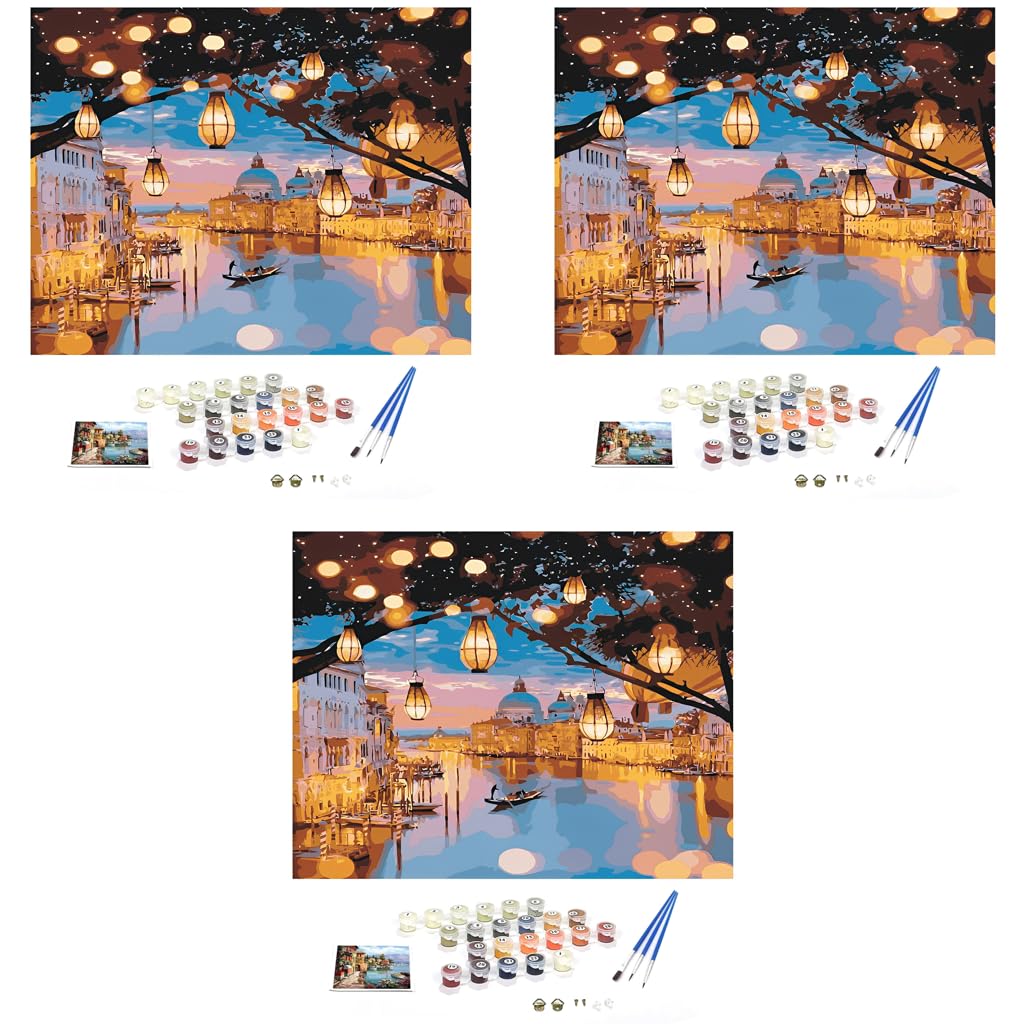 HASTHIP Paint by Numbers Kit for DIY Wall Decor with Printed Canvas 40x50cm | Great Gift for Adults and Kids