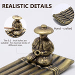 HASTHIP Incense Burner Holder for Meditation featuring 8.6 in Boat Shape Alloy Tray | Desk Decor