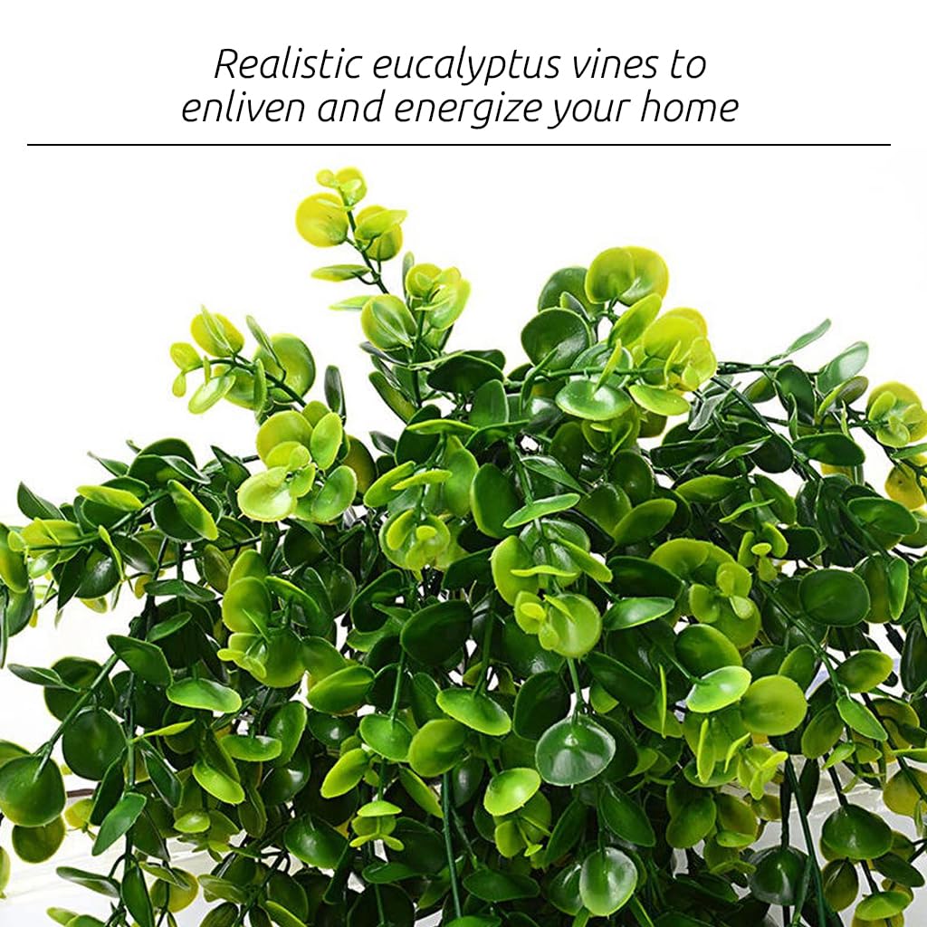 HASTHIP® Artificial Hanging Plants, Outdoor Artificial Plants Hanging Fake Plants Indoor Greenery Room Decor