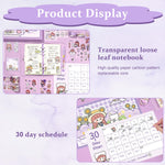 HASTHIP Paper Journal Kit for Scrapbooking with A6 Notebook 5 Washi Tapes and Carving Cutter