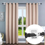 HASTHIP® 6 Pack Curtain Rod Brackets No Drill Adhesive Supports, Clear Acrylic Snap Closure Pole Holders for Window, Kitchen, Bathroom, Living Room