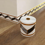 HASTHIP® 16.4ft Self-Adhesive Wall Border Stickers for Home Decoration, 10cm Wide Thick Waterproof PVC Baseboard Trim, Peel and Stick Skirting Line for Living Room, Bedroom, Kitchen - Black