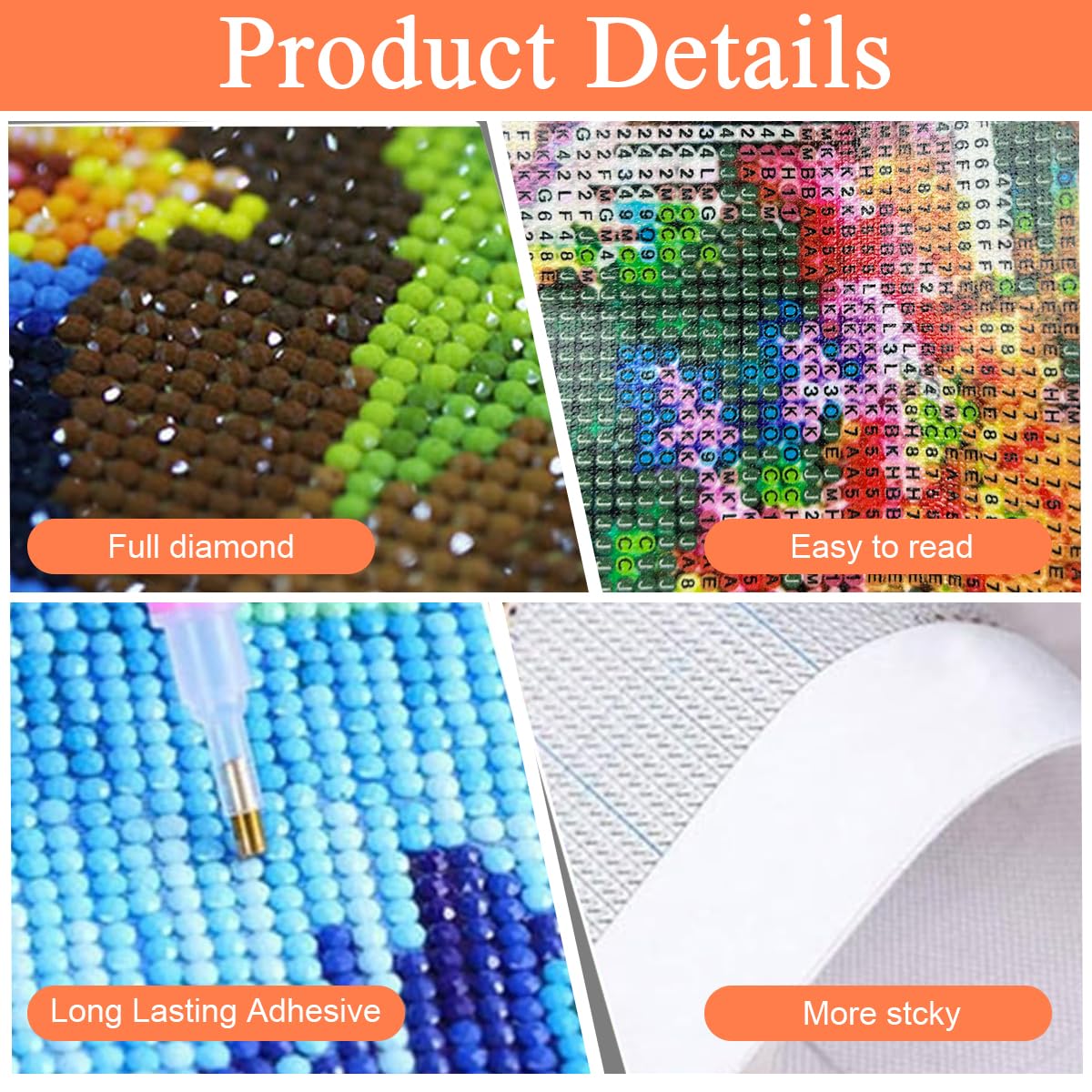 HASTHIP Diamond Painting Kit 12x16 inch for Home Wall Decor featuring 5D Round Diamonds | DIY Art Craft for Relaxation