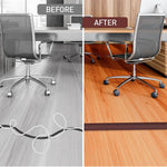 HASTHIP® 6.6ft Floor Cord Cover PVC Rubber 1.18 Inches Width Cable Protector Self Adhesive Removable Cord Protector Sleeve Cuttable Cord Protector Sleeve