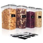 HASTHIP Food Storage Containers Set for Kitchen Pantry with Pour Outlet & Stackable 2.5L Design