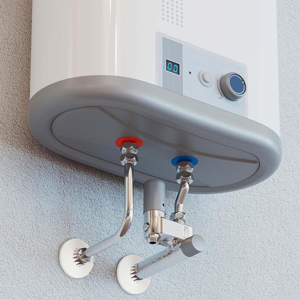 HASTHIP® 5Pcs Pipe Cover Decoration for 14-45mm Plumbing Plumbing Plates Water Pipe Cover Water Pipe Drain Line Cover Radiator Escutcheon PP Plastic White Decorative Toilet Pipe Cover