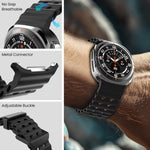 Compatible with Samsung Galaxy Watch 7 Ultra Band 47mm, Silicone Sport Strap Marine Bands for Galaxy Watch Ultra 2024 Men Women