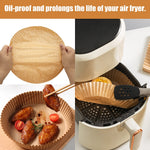 HASTHIP Air Fryer Paper Sheets 50pcs for Baking and Cooking with 4.5cm Raised Edge | Natural Greaseproof Parchment Liners