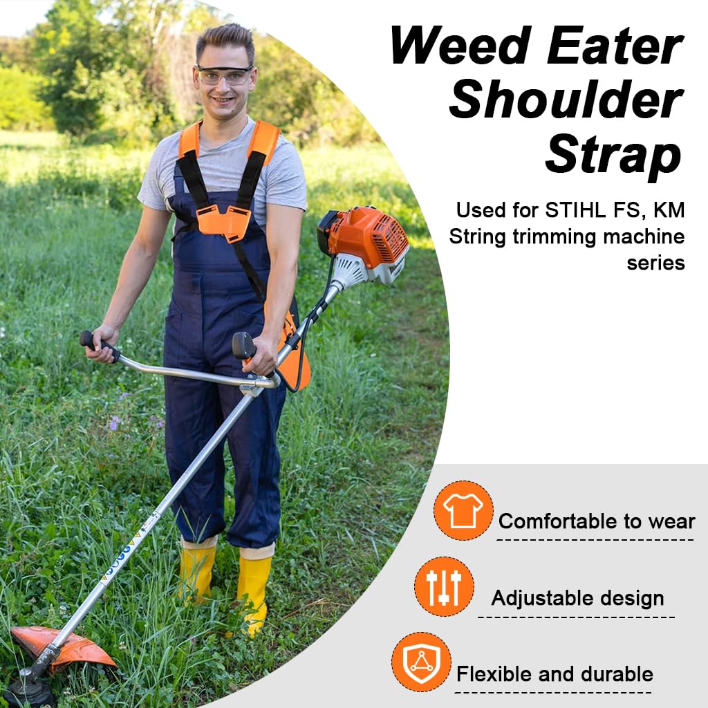 HASTHIP Weed Eater Strap for Trimmer and Mower Use with Quick Release Clasp | Adjustable Nylon Shoulder Harness
