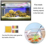 HASTHIP® Kit de Herramientas Aquascaping 7 en 1,Acero Inoxidable para Tanques de Peces,Pinzas Tijeras Espátula Cepillo Limpieza y Red para Plantas Acuáticas y Decoración Acuario