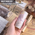 HASTHIP Washi Tape Set for Journals and Scrapbooks with 4 Rolls 78.74 in Each | Vintage Theme