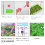 DIY 5D Diamond Painting Kit for Adults Kids,Full Drill Diamond Embroidery Crystal Rhinestone Pasted Painting Arts Craft for Home Wall Decor Paint(40X50cm)-Spring Scenery