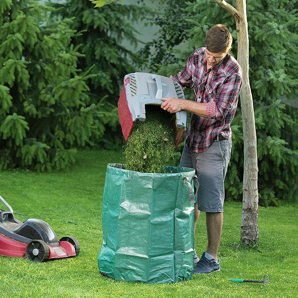 Heavy Duty Garden Waste Bag, 300L Reusable Leaf & Yard Trash Container, 80 Gallon PP Yard Debris Bag with Reinforced Handles for Lawn, Garden Tool Storage & Organic Waste Collection