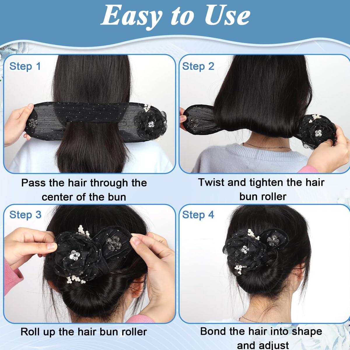 HASTHIP Floral Twist Bun Maker for Women