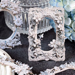 HASTHIP Scrapbook Paper for DIY Crafts featuring 60pcs Embossed Floral Frames | Vintage Lace Design