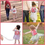 HASTHIP® Toddler Harness Leash+ Anti Lost Wrist Link, Cute Dinosaur Kids Harness with Leash, Foldable Child Leash Baby Walking Wristband Assistant Strap Belt for Parent Boys