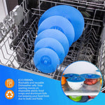 HASTHIP Silicone Lid for Containers Set of 5 Sizes with Suction Seal Grip Blue | Heat Resistant