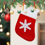 HASTHIP Mini Christmas Stockings for Tableware and Tree Decoration featuring Felt Material 20PCS Set | Festive Red Holiday Utensil Holders