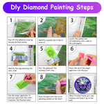 HASTHIP Butterfly 5D Diamond Painting Kit for DIY Home Wall Decor with Tools Blue Purple 14x14 in 3 pcs