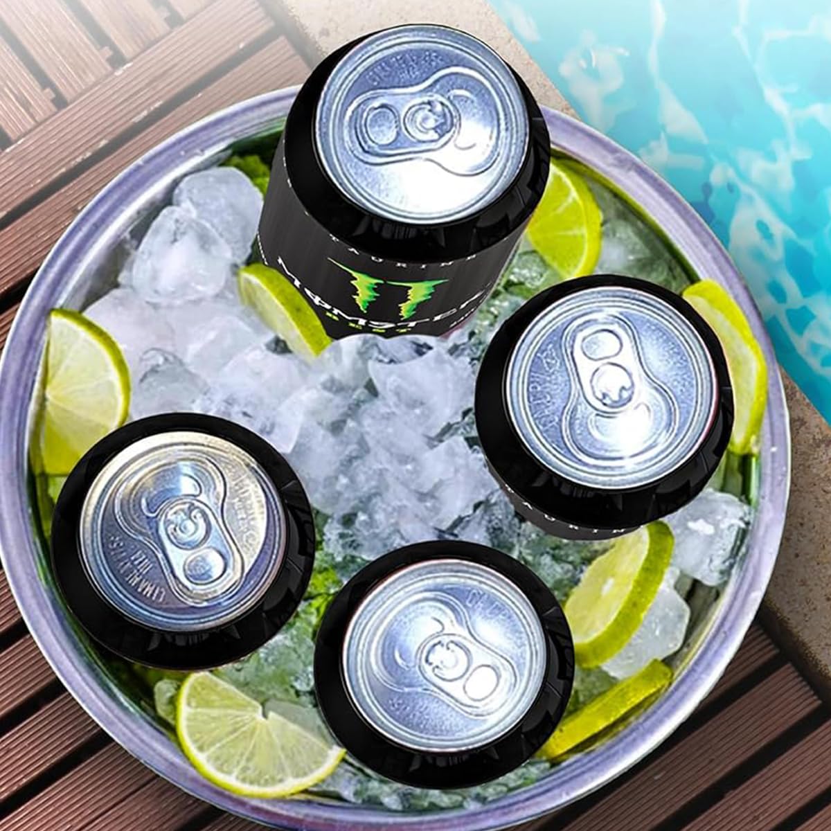 HASTHIP Silicone Can Sleeve Covers for 500ml Cans with Zip Top | 3 Pack Mixed Set