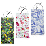 HASTHIP® Estuche para Gafas de Sol 3 Piezas Pequeño,Funda Impermeable de PU con Diseño Floral,Bolsa Maquillaje y Monedas con Cierre Automático Forro Gamuza Suave Organizador