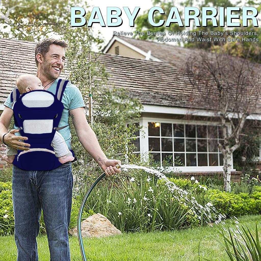 HASTHIP® 6-in-1 Baby Carrier with Lumbar Support 360 All-Position Baby Wrap Carrier Front and Back