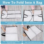 HASTHIP Gown Garment Bag for Wedding and Prom Dresses 70.8x23.6 in with Zipper Window | White Non Woven Fabric Storage
