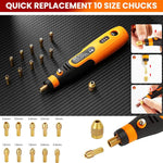 HASTHIP® 45pcs Mini Cordless Drill Machine, Mini Grinding Machine, 900Ah USB Rechargeable 3 Speed Small Drill Machine for Craft, Drill Machines for Engraving/Polishing/Grinding/Cleaning