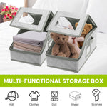 HASTHIP Multi Caps Storage Box for Collectors with Zip-up Roof and Clear Window 42x22x17cm