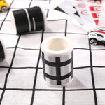 HASTHIP Washi Masking Tape Set for DIY Toy Car Roads with 4 Rolls 5m Each and Traffic Stickers
