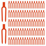 HASTHIP Plant Training Forks for Bonsai Tomato and Vine Support 100 Pcs 2 Inch Red Set
