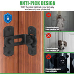 HASTHIP Door Latch Lock for Home and Barn featuring 90 Degree Sliding Mechanism | 2 Pack 304 Stainless Steel