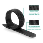 HASTHIP Cable Ties for Cable Management with Hook and Loop Design 30 pcs 15 cm Nylon | 5 Colors