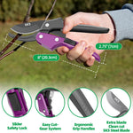 HASTHIP Gardening Scissors for Plants and Shrubs with 20 cm SK5 Blade and Safety Lock | Ergonomic Handle