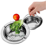 HASTHIP Sink Strainer for Bathroom and Kitchen featuring Anti-Clog Mesh 4.33 in | 2 Pack Stainless Steel