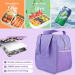 HASTHIP Kids Lunch Bag for School and Picnic with Insulated Waterproof Nylon 23x13x23cm | Cute Cartoon Design and Extra Pockets
