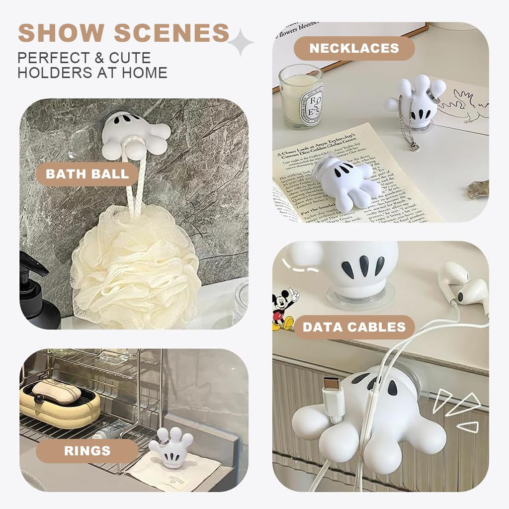 HASTHIP Cute Hanging Toothbrush Holder for Bathroom Organization with Suction Mount | 1 Pack