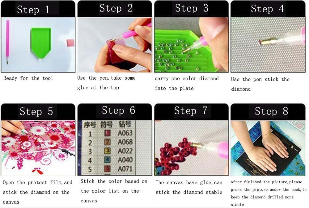 HASTHIP Diamond Painting Kit for Adults with Full Drill Canvas 30x40cm | Relaxing DIY Art