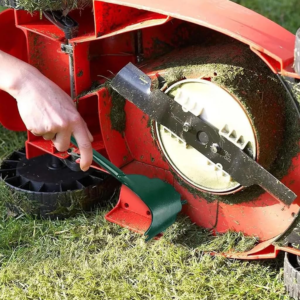 HASTHIP Lawn Mower Cleaning Scraper for Grass Build Up | 16 inch Metal Blade with Anti Slip Handle