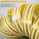 HASTHIP Tile Gap Tape for Home Decoration with Self Adhesive Waterproof PVC 2.5cm x 5m | Golden Foil Finish 3 pcs